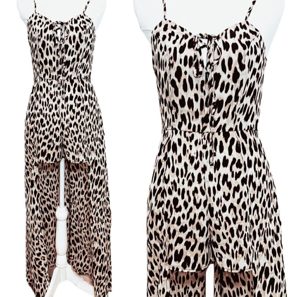 Leopard Print Party Romper | Small | NWOT